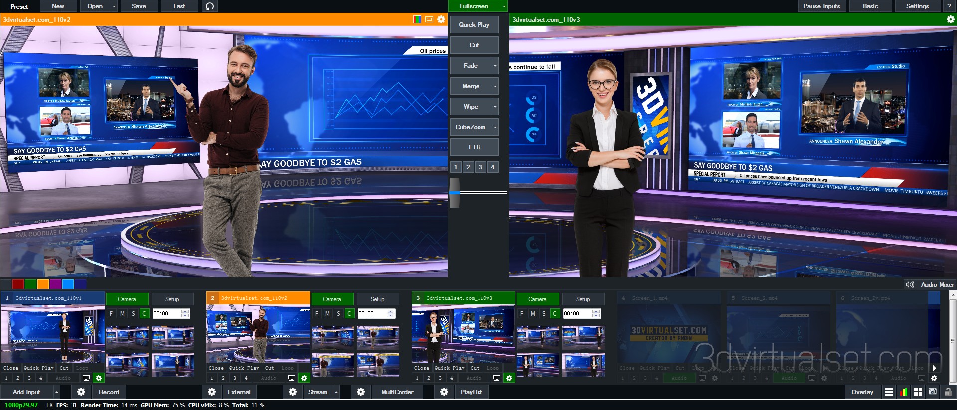 Virtual Set 110 for vMix VirtualSets Templates